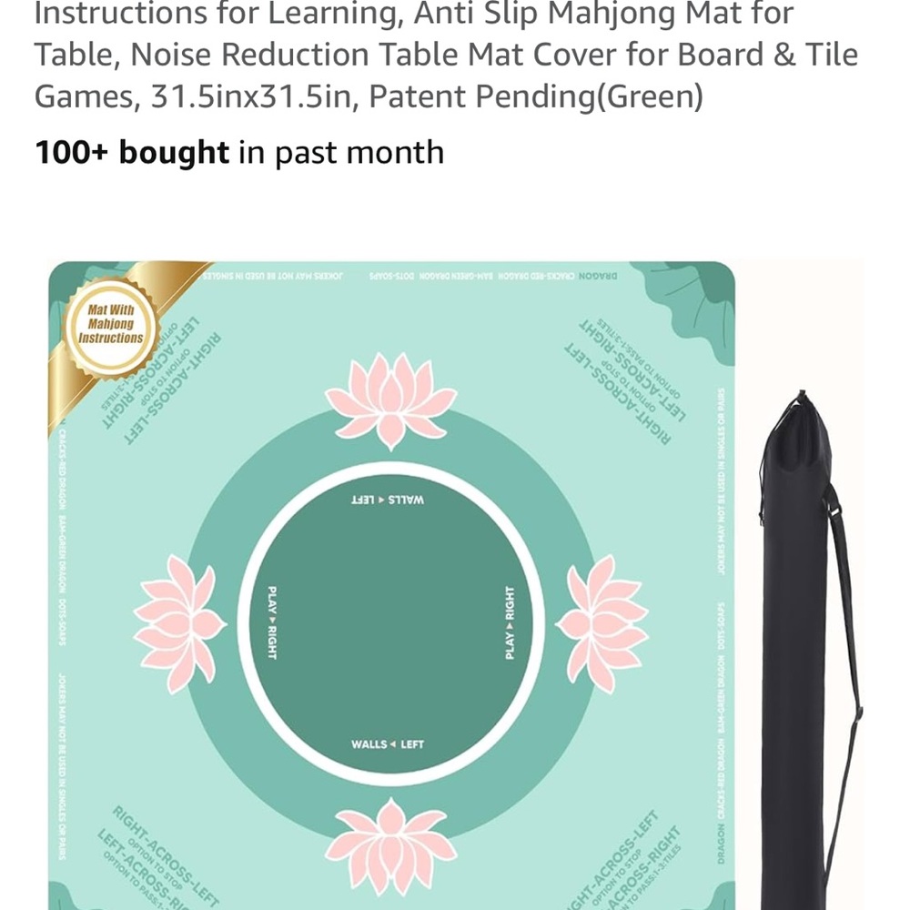 Green Anti-Slip Mahjong Mat for Table